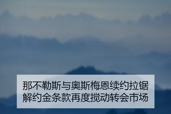 那不勒斯与奥斯梅恩续约拉锯 解约金条款再度搅动转会市场